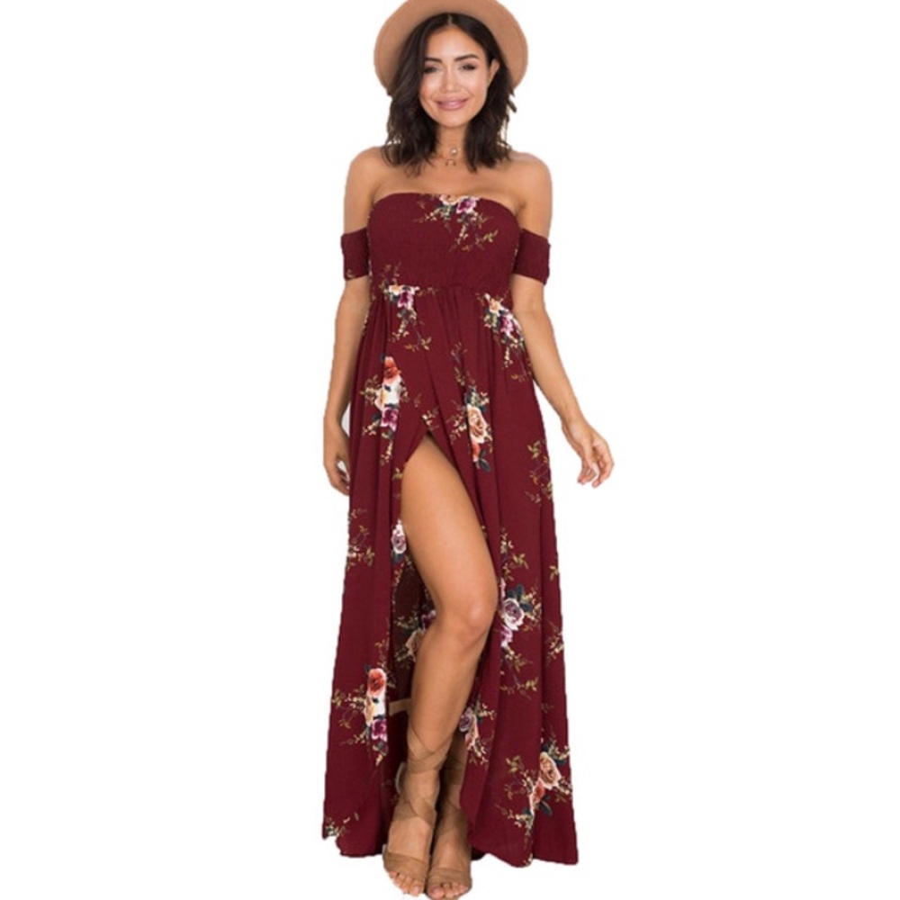 🌺BOHO Off The Shoulder Floral Dress🌺 - Picture 6 of 6
